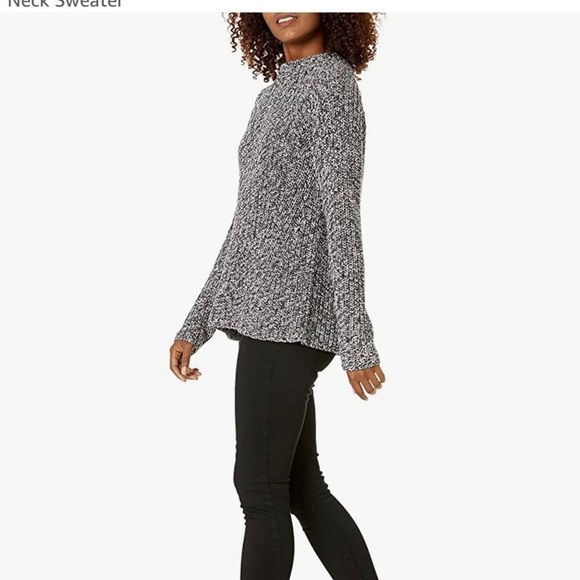NEW Goodthreads Small Women's relaxed-fit cotton shaker mock neck knit sweater - Picture 5 of 10